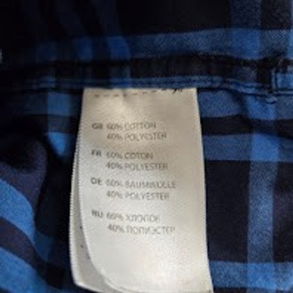 Harbor Bay Mens 4XL Blue Plaid Button Down Long Sleeve Shirt Big and Tall DXL - Picture 4 of 7